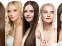 How to Figure Out Your Face Shape five women with long hair