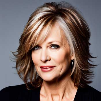 Side-Swept-Bangs Haircuts and hairstyles for older women