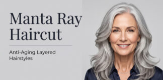 Manta Ray Haircut: Anti-Aging Layered Hairstyles (2026) A beautiful mature woman showcasing the fluid, anti-gravity layers of the Manta Ray haircut.