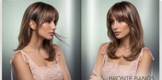 Bronte Bangs: Best Romantic Summer Hairstyles (2026) Stunning Middle Eastern woman showcasing the Bronte Bangs haircut with romantic sweeping fringe and flawless facial contouring